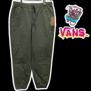 Vans Chamber II Jogger Women Medium Stretch Elastic Waistband Green